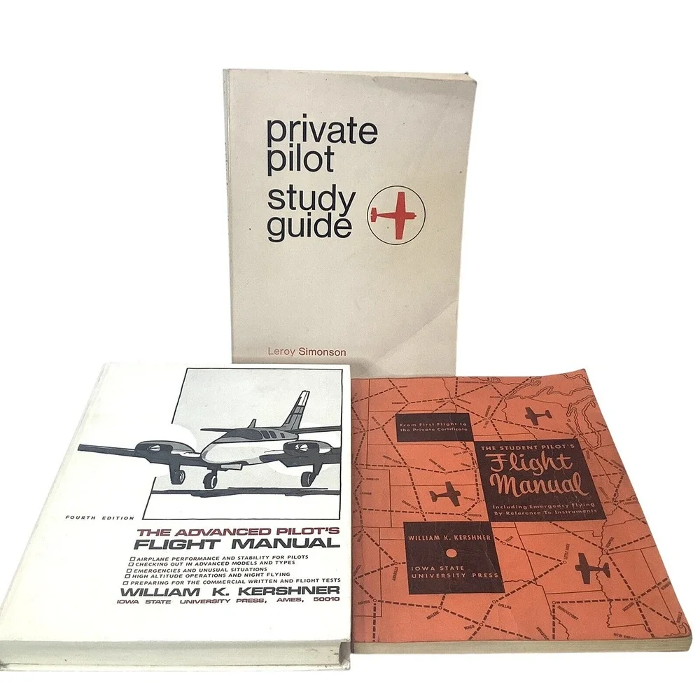 3 Books The Student & Advanced Pilot's Flight Manual  Kershner 69 Private‎ Study